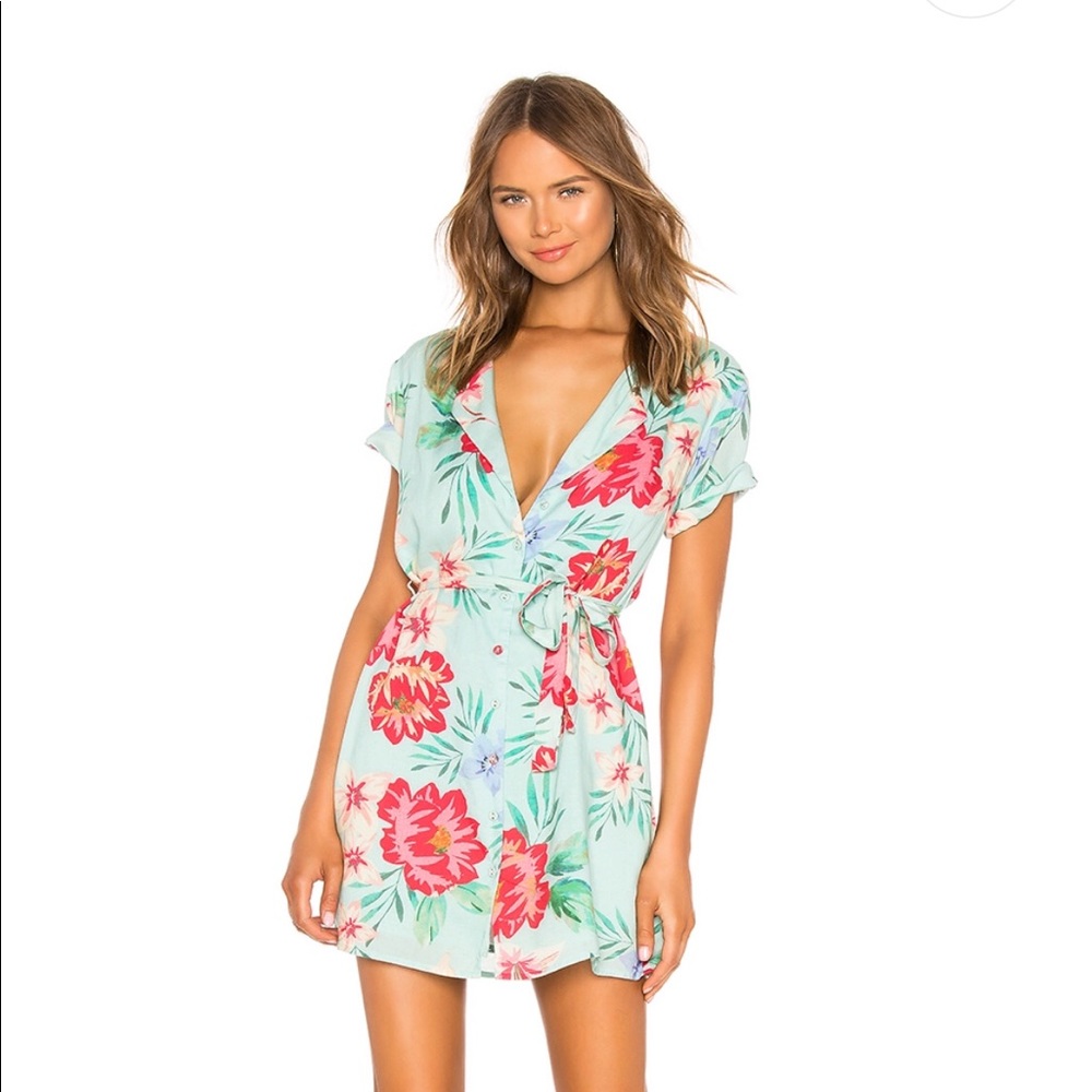 Privacy please revolve Floral shirt dress Sz S